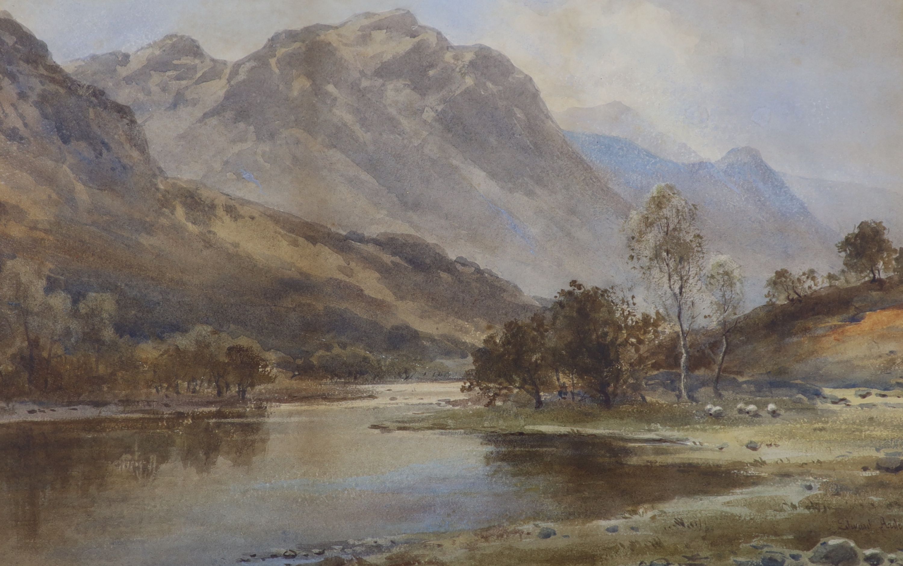 Edward Arden (1847-1910), two watercolours, Mountain landscapes, signed, 34 x 48cm and 30 x 45cm